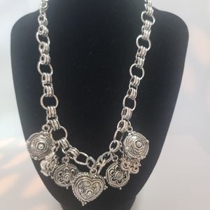 Silver Necklace With Charms